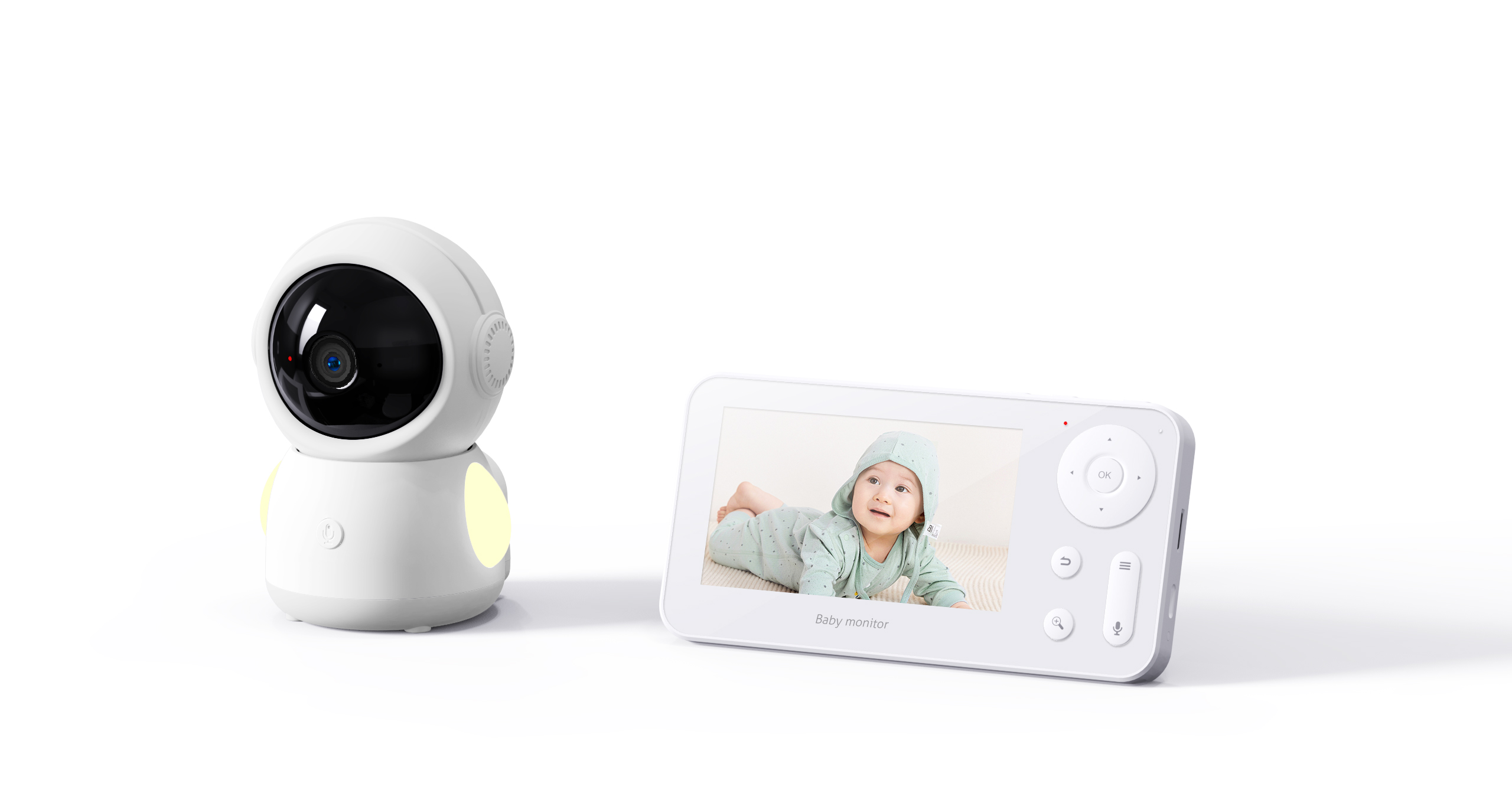 Wireless Baby Monitor - หน้าจอ 4.3 นิ้ว 2MP 1080P สีเต็มรูปแบบ