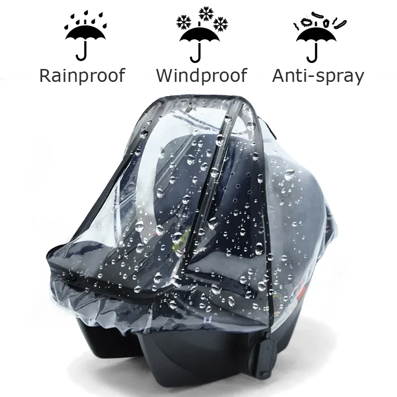 Stroller Rain Cover - ตะกร้ารถเข็นเด็ก ผ้าคลุมกันฝน ผ้าคลุมรถเข็นเด็กกันลม กันฝุ่น โปร่งใส EVA