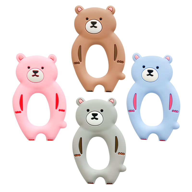 Baby Products Photos - ยางกัดรูปหมีซิลิโคน 1 ชิ้น ของเล่นเด็กกัดเล่นรูปสัตว์ ผลิตภัณฑ์สำหรับเด็ก ของขวัญสำหรับเด็กอ่อน