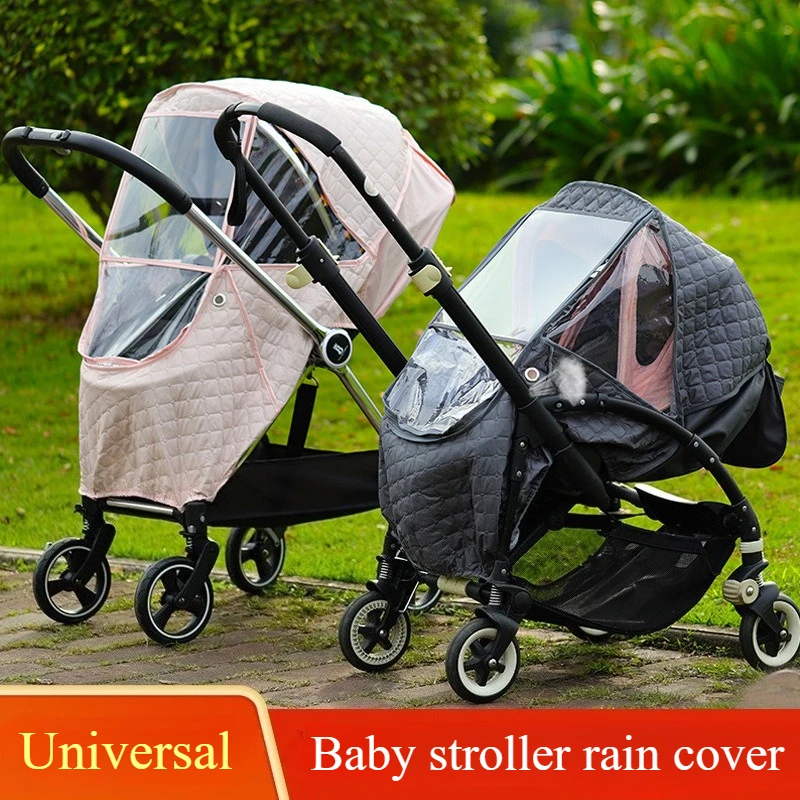 Stroller Rain Cover - ผ้าคลุมรถเข็นเด็กกันฝน กันลม ใช้ได้กับรถเข็นเด็กทั่วไป ป้องกันลมและฝน
