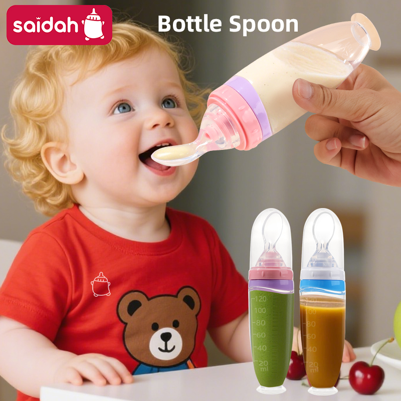 Baby Products Distributor - 120 ml/4oz เครื่องป้อนอาหารซิลิโคนเหลวสําหรับเด็กทารก | เครื่องจ่ายน้ําซุปข้นผลไม้และข้าววาง |
