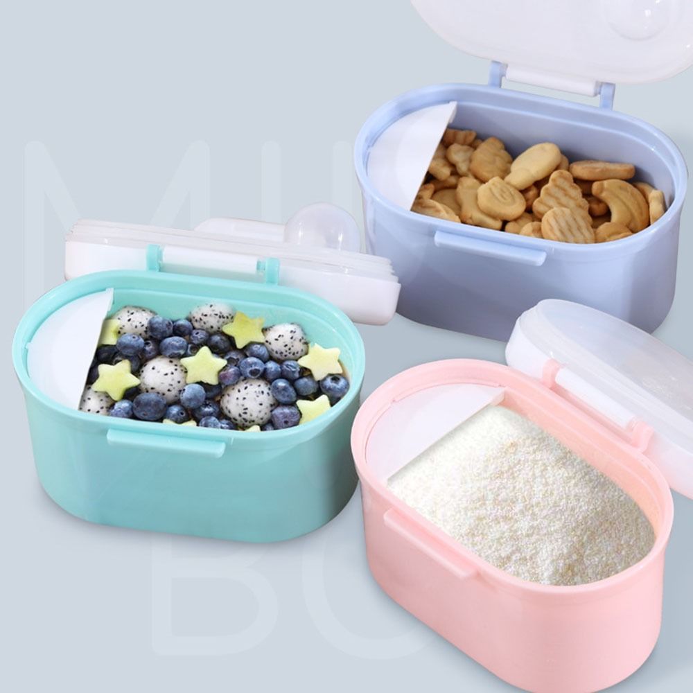 Baby Products Distributor - กล่องใส่นมผงสำหรับทารกแบบพกพาพร้อมที่ตัก กล่องเก็บอาหารเด็กปลอดสาร BPA กล่องเก็บอาหารเด็กป้องกันการรั่วซึม กล่องใส่นมผงเด็ก