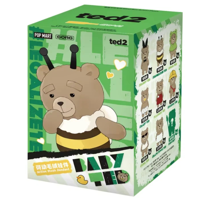 Baby Products Teddy Bear - POPMART TED2 ซีรีส์เบบี้เท็ด กล่องสุ่ม ตุ๊กตาอนิเมะ ตุ๊กตาหมี