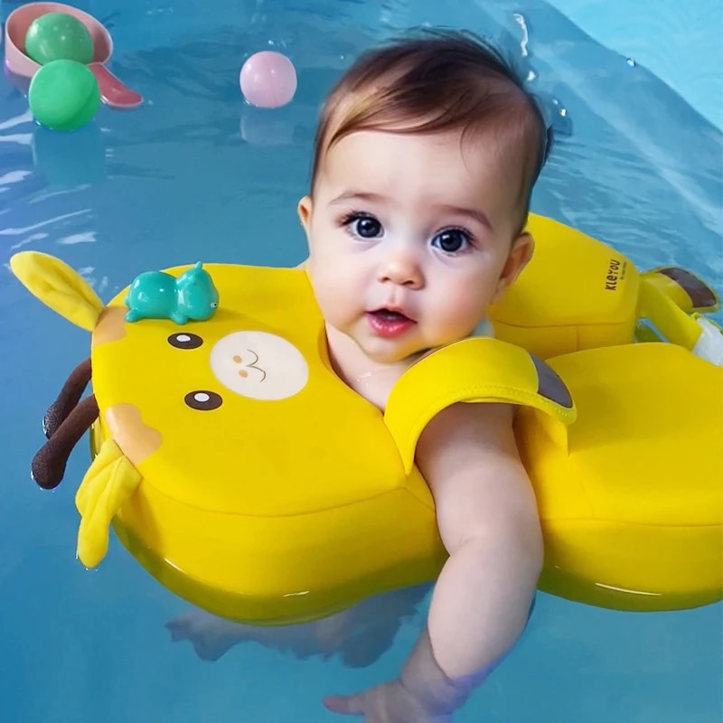 Baby Swimming Floater - สระว่ายน้ำเด็กลอยน้ำได้แบบไม่สูบลมได้ห่วงยางลอยน้ำเหมาะสำหรับเด็กวัยหัดเดินและเด็กอายุ6-36เดือน