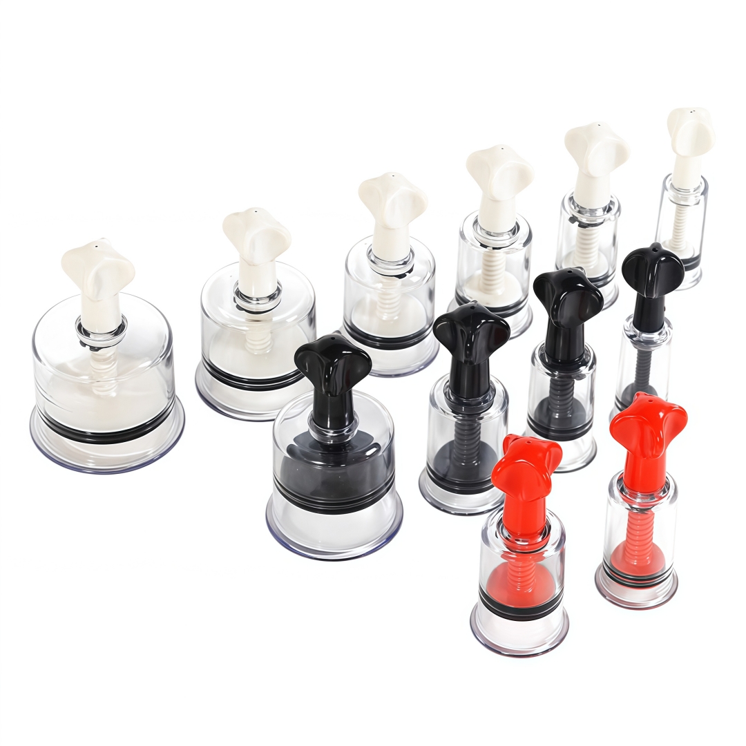 Breast Pump - ถ้วยดูดสุญญากาศปรับแรงดูดได้แบบไม่ต้องใช้ปั๊ม สำหรับเพิ่มขนาดหัวนม ของเล่นสำหรับคู่รัก BDSM สำหรับผู้ใหญ่