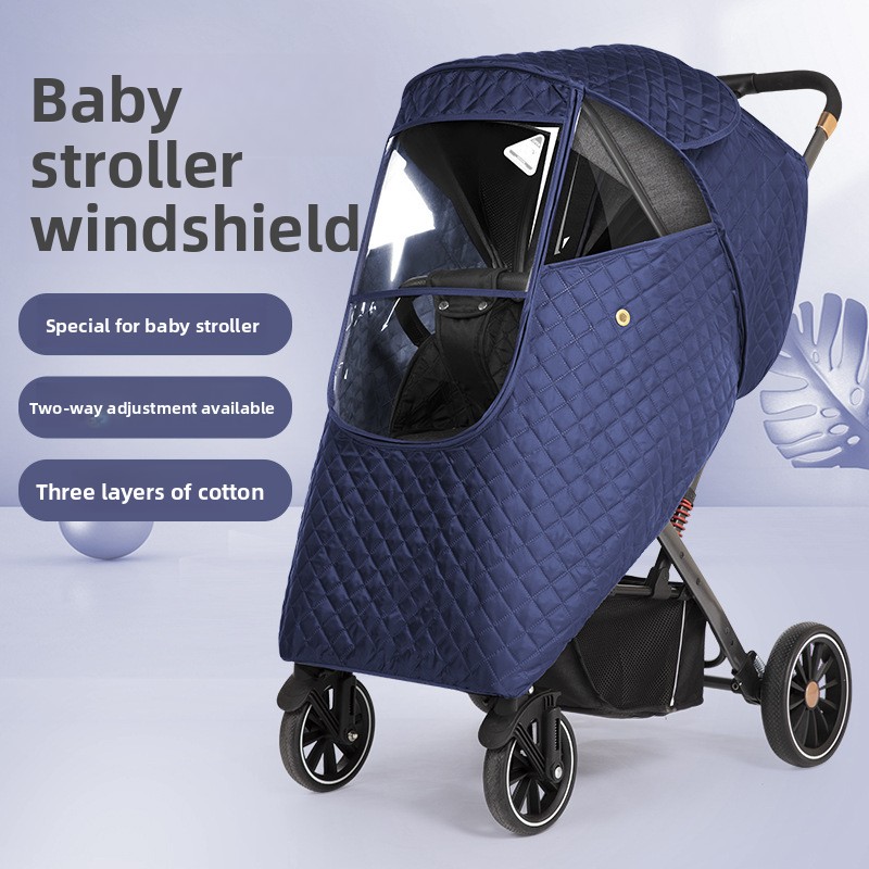 Stroller Rain Cover - ผ้าคลุมรถเข็นเด็กอเนกประสงค์: ป้องกันลมและกันน้ำสำหรับรถเข็นเด็ก/รถเข็นแบบร่ม ปกป้องได้รอบด้าน