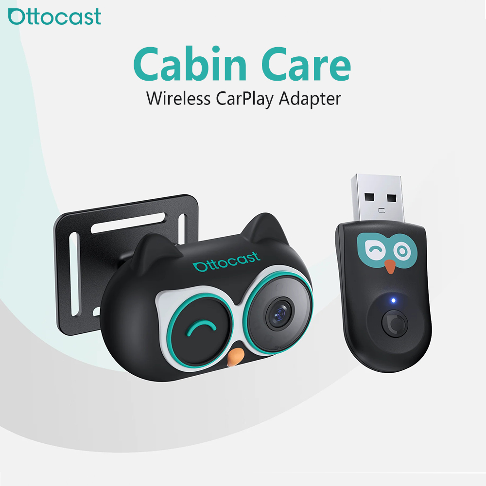Wireless Baby Monitor - อะแดปเตอร์ไร้สาย Ottocast Cabin Care CarPlay พร้อมกล้องติดเบาะหลังสำหรับเด็ก