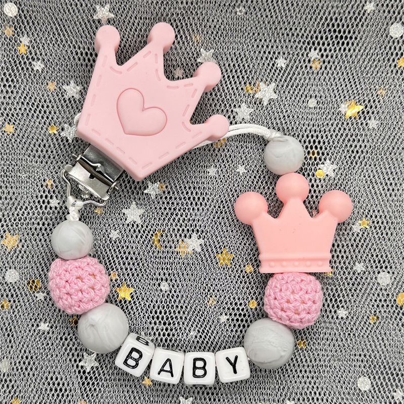 Baby Products Discount - ชื่อฝ่ายบริการลูกค้าห่วงโซ่จุกนมหลอกสำหรับเด็กทำจากไม้ลูกปัดบีชห้อยจุกนมหลอกของขวัญสำหรับคุณแม่ทารกแรกเกิด