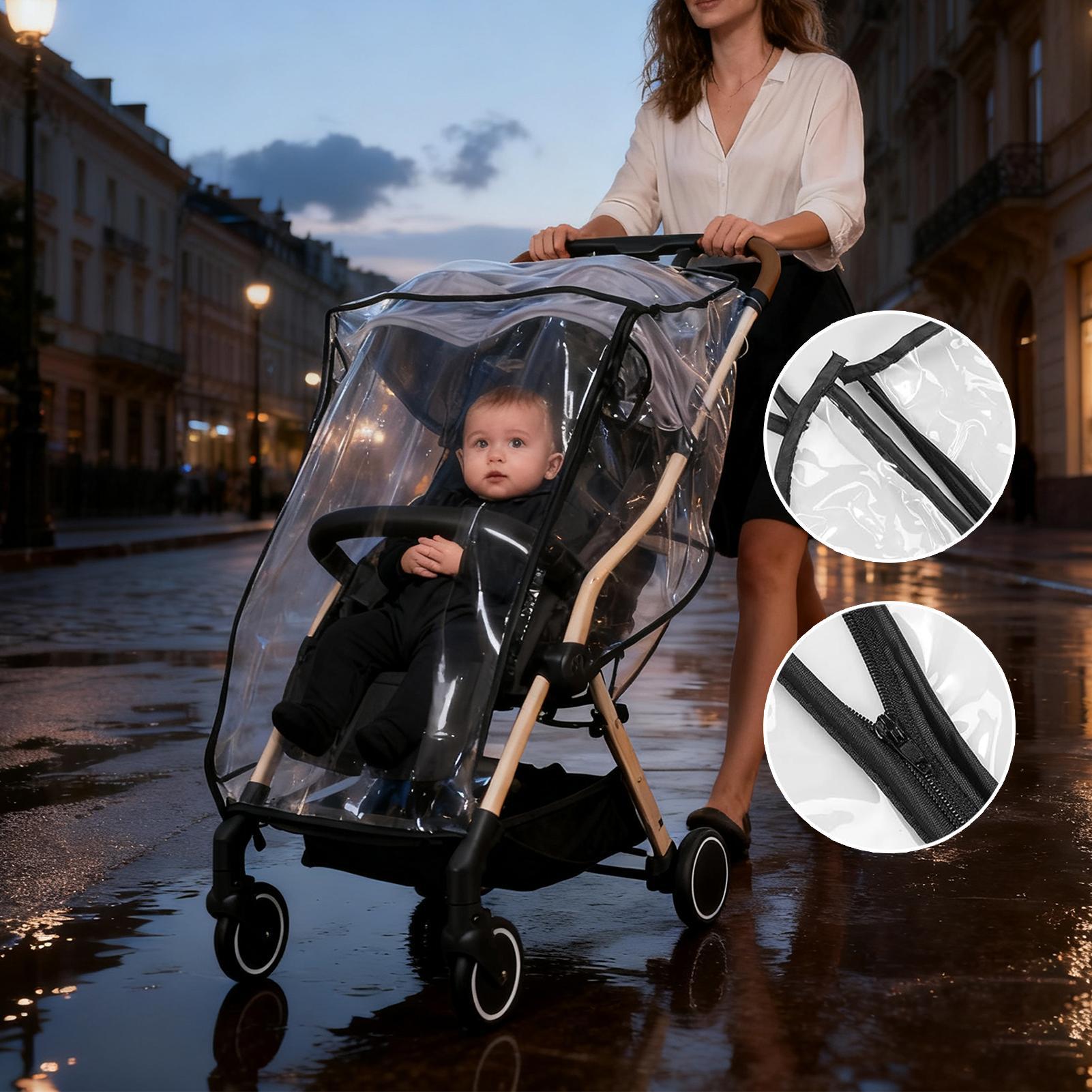 ผ้าคลุมรถเข็นเด็กกันฝน กันลม โ - Stroller Rain Cover บทวิจารณ์และราคา