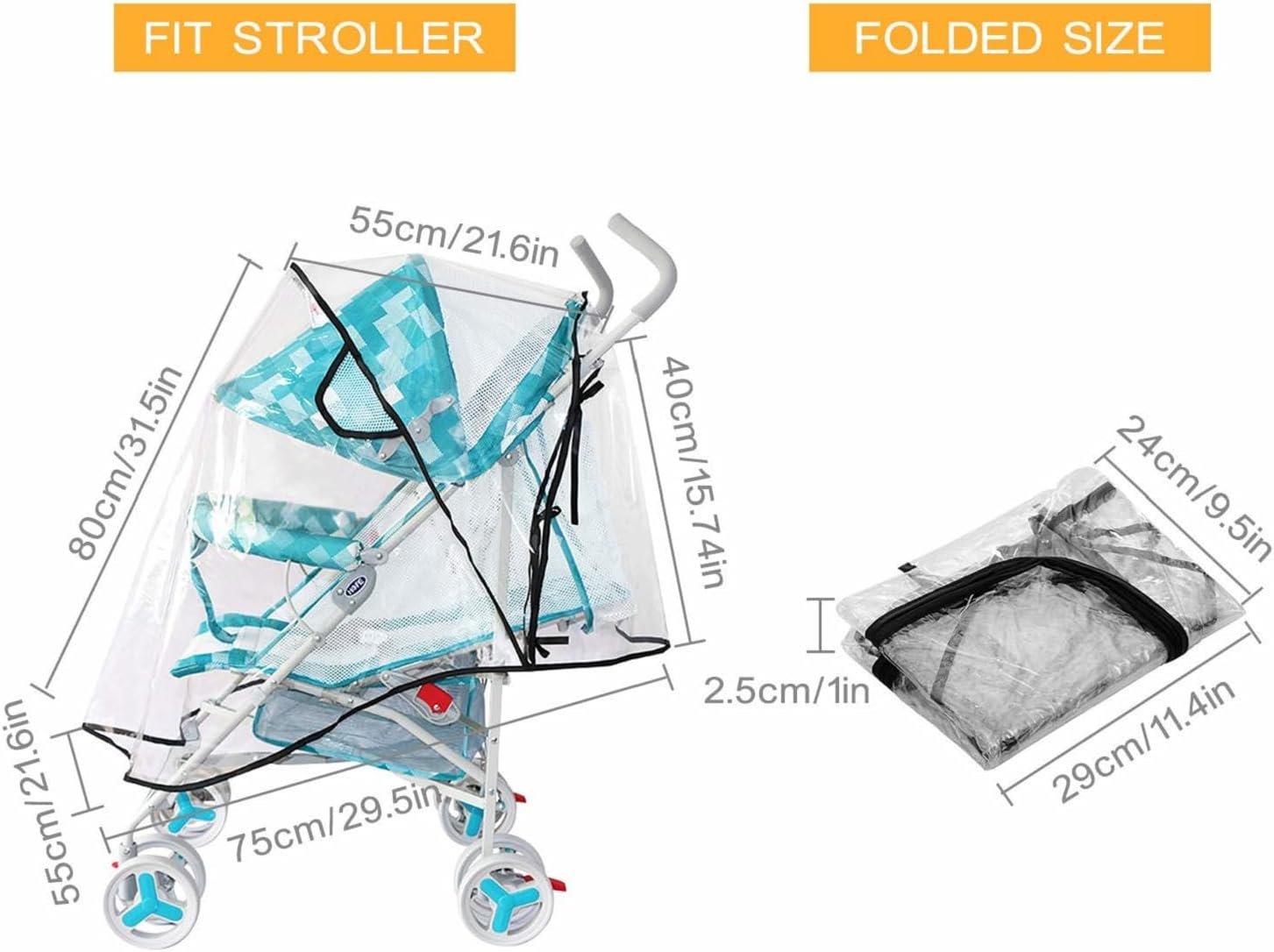 ที่บังฝนรถเข็นเด็กทารกที่ป้องก - Stroller Rain Cover บทวิจารณ์และราคา