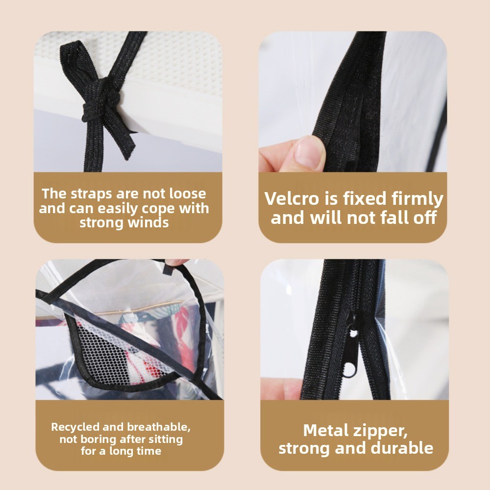 ผ้าคลุมรถเข็นเด็กแบบใส กันฝน ก - Stroller Rain Cover บทวิจารณ์และราคา