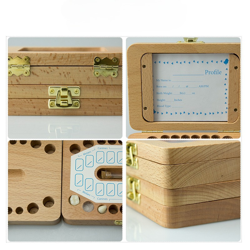 กรอบรูปไม้กล่องฟันเด็กเด็กนมฟั - Baby Products Photos บทวิจารณ์และราคา